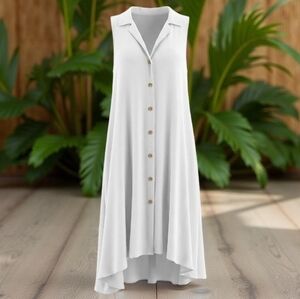 Resortwear Swim Mlle Gabrielle swimsuit Coverup Sheer Dress Textured Size 1X